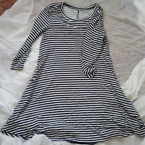 Navy and white dress